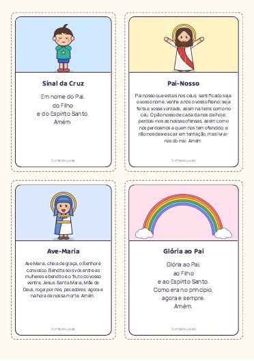 Página do bônus Cartões de Oração