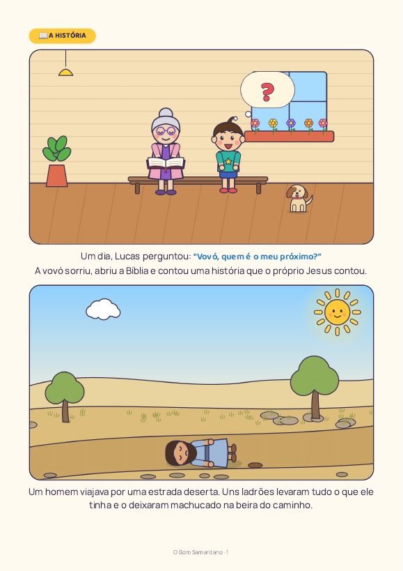 Página da história ilustrada